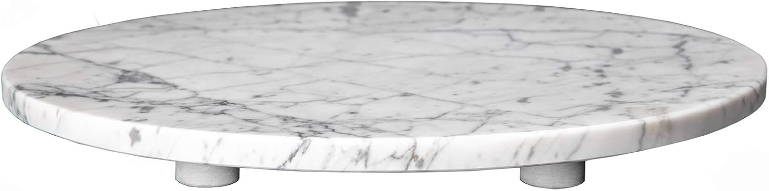 Eden Bath Round Infinity Pool Vessel Sink, Polished Carrara Marble - Stylish Bathroom Sink