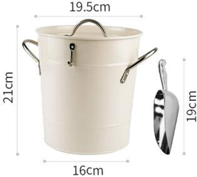 Metal Ice Bucket- Stainless Steel Ice Buckets Double Wall Insulated Ice Bucket with Lid Suitable for Weddings Holiday Entertaining Summer Patio Supplies Ice Bucket