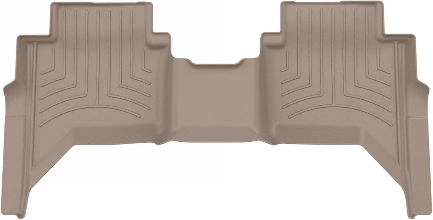 WeatherTech FloorLiner HP Custom Fit Floor Mats for Ford Ranger, Ranger Raptor 2nd Row (4518492IM), Tan
