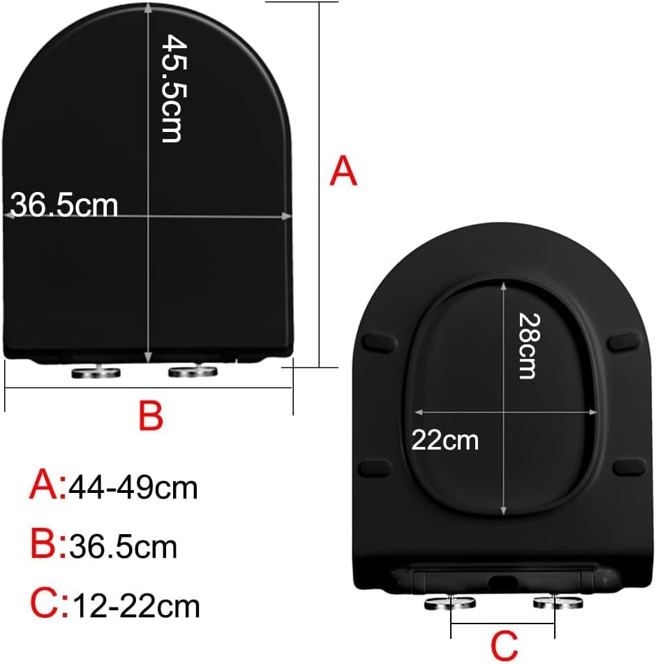 Toilet Seat Soft-Close Toilet Seat with Cover, Urea-Formaldehyde Toilet Seats, A Variety of Styles Available, Top Fixed Toilet Seat,Meida U