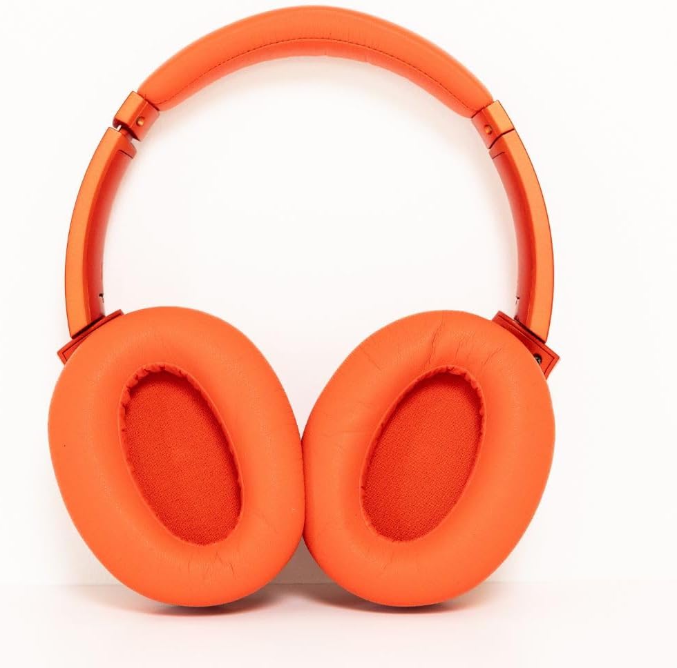 Jrumz Clarity CL01 Hybrid Active Noise Cancelling Headphones, Wireless Over Ear Bluetooth Headphones, Deep Bass, Comfort Fit Ear Pads, 40H Playtime for Home Office, Travel, Gym (Red)