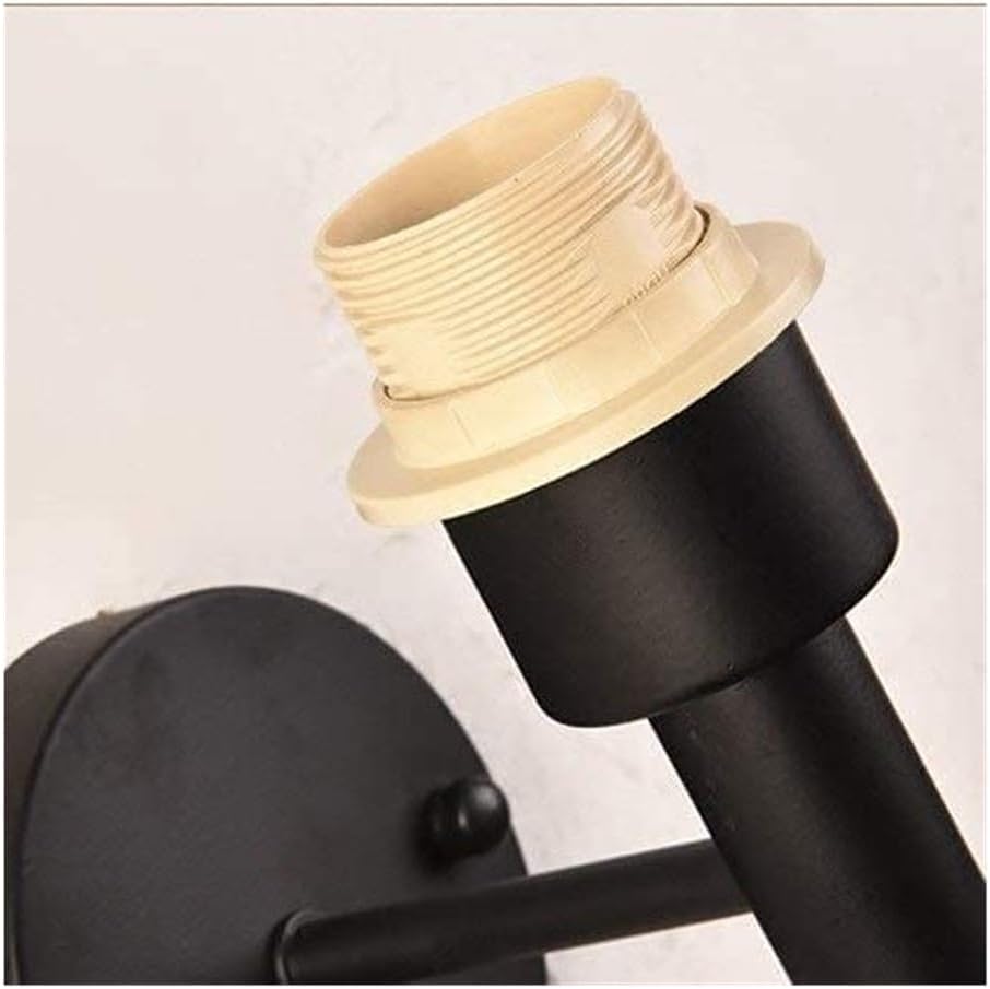 Modern Bathroom Wall Light, LED Glass Wrought Iron Black Corridor Wall Lamp,Bar Stair Living Room Wall Sconce,for Living Room,Bedroom,Stairway,Bedside