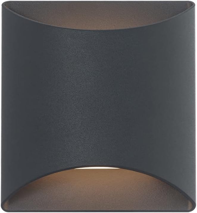 WAC Lighting dweLED, Duet 6in LED Wall Sconce 3-CCT 2700K-3000K-3500K Set to 3000K in Black