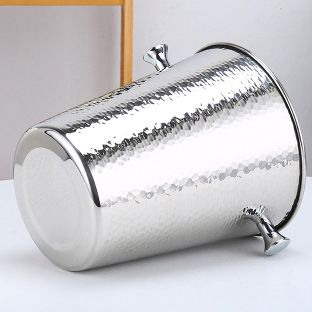 Ice Bucket Ice Bucket for Freezer Creative Ice Bucket Champagne Bucket Home Metal Bar Ktv Ice Bucket Red Wine Bucket Ice Bucket Ice Buckets Party Cooler Drink Cooler(A,B)