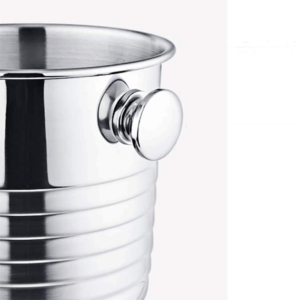 ice bucket, Ice bucket Iced Stainless Steel Thickening Bar Champagne Bucket Ice Cube Barrel Beer Ice Bucket Red Wine Ice Bucket