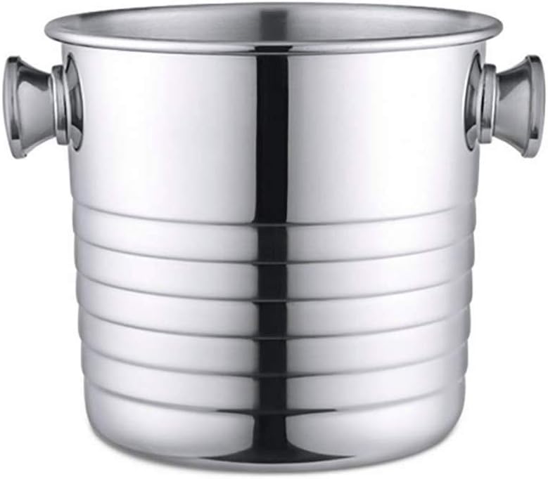 ice bucket, Ice bucket Iced Stainless Steel Thickening Bar Champagne Bucket Ice Cube Barrel Beer Ice Bucket Red Wine Ice Bucket