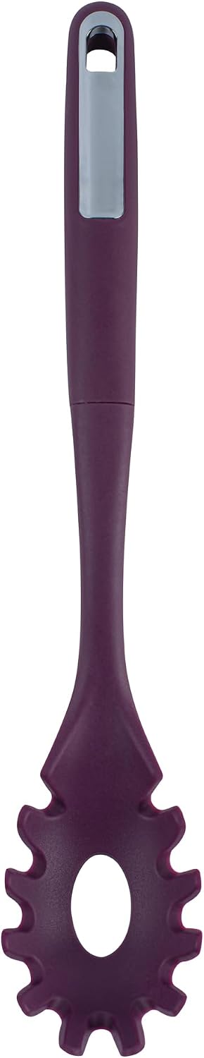 Restaurantware Silicone Utensil Set Pack of 10 Non-Slip Handle 6-Piece Kitchen Tool Set, Heat-Resistant Dishwasher-Friendly Cooking Accessories, Durable Purple Cooking Utensils