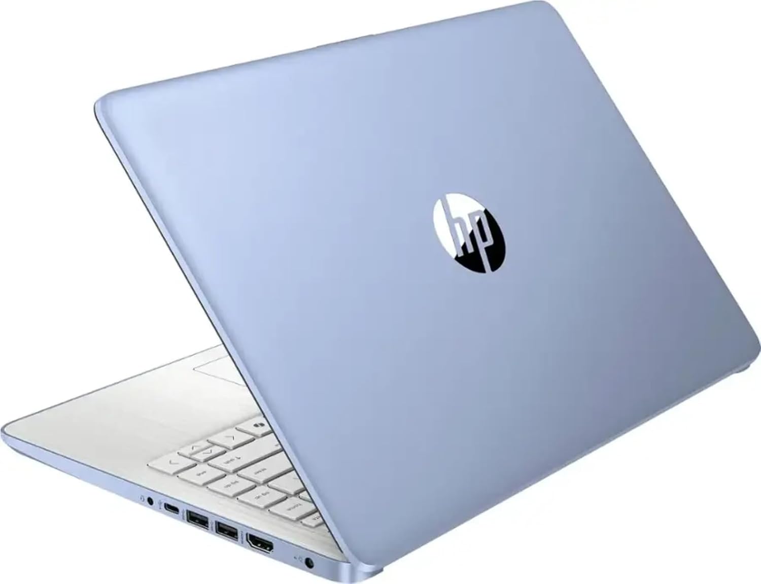 HP Slim Laptop for Business & Student - Windows 11 Pro • 1-Year Microsoft Office 365 • 14 inch HD • Intel Quad-core CPU • 16GB RAM, 128GB UFS, 256GB Micro SD • Sleek Design Portable Laptop • Sky Blue