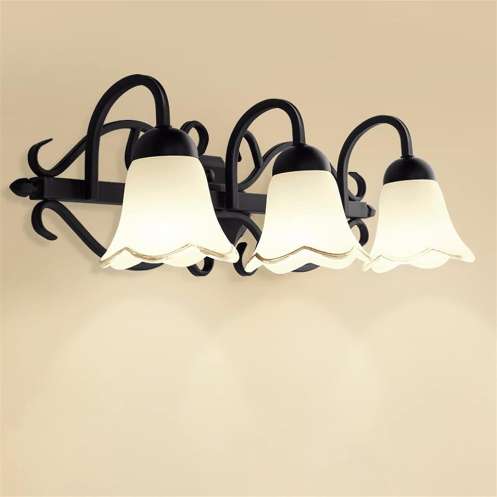 European Wall Light Mirror Compatible with Bathroom - American Black Finishing Fixture Lamp, Wrought Iron ﻿,Chandelier