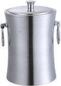 Ice Bucket,Stainless Steel with Lid Large 2L Champagne Bucket Wine Cooler Bottle Cabinet Freezer