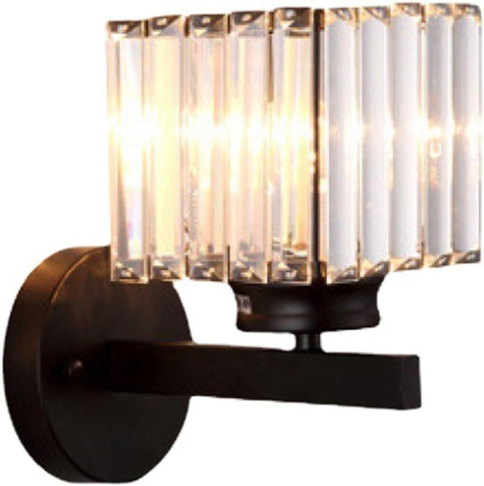 Lamp for Wall, Wall Sconces Clear-Glass Prisms Wall Sconces Nordic Modern Wrought Iron Wall Light Wall Mounted Lighting Fixture for Bedroom Bedside Living Room Hallway Bathroom Vanity Lamp Wall Sconc