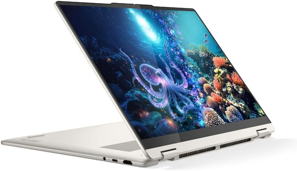 Lenovo Yoga AI Powered 2-in-1 Laptop 16.0' Touchscreen IPS WUXGA Display (AMD Ryzen AI 7 350, 16GB LPDDR5X, 1TB M.2 PCIe SSD, Backlit KB, Fingerprint, WiFi 7, Win 11 Pro) with DKZ USB Port Expander