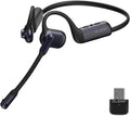 P200b Pro Bluetooth Wireless Open Ear Headphones, 50dB ENC Call Noise Canceling Computer Headset with Boom Microphone, Mute Button, Dongle for Work and Calls