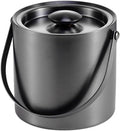 Ice Bucket Ice Bucket for Freezer Ice Bucket with Lid, Double Wall Insulated Stainless Steel Ice Bucket Wine Bucket for Cocktail Bar and Parties, Home Bar Accessories, Dark Grey, 2L Ice Cubes Ice Buck