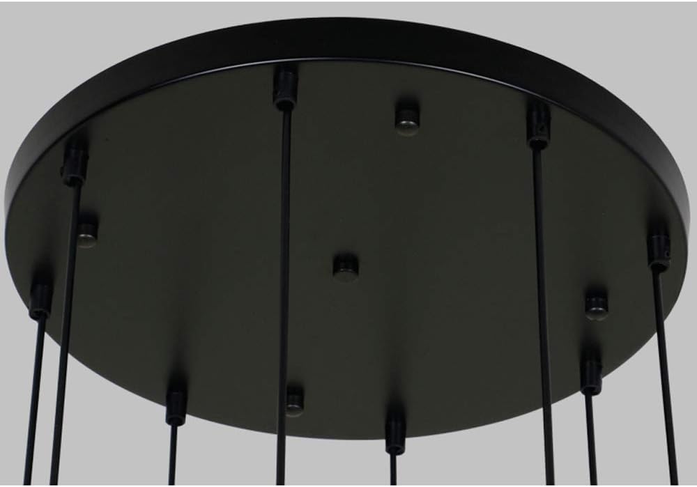 15 Lamps Long Villa Stair Chandeliers Modern Led Light Black Wrought Iron Ceiling Light Fixture for Living Room Dining Room Bedroom Corridor Bar Kitchen Bathroom (Size/Black/15Heads60*300Cm