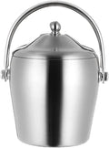 Ice Bucket Champagne with Lid, Wall Wine Bar Freezer, Stainless Steel for Parties Home
