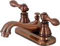 Kingston Brass KB606ACL American Classic 4' Centerset Bathroom Faucet, Antique Copper