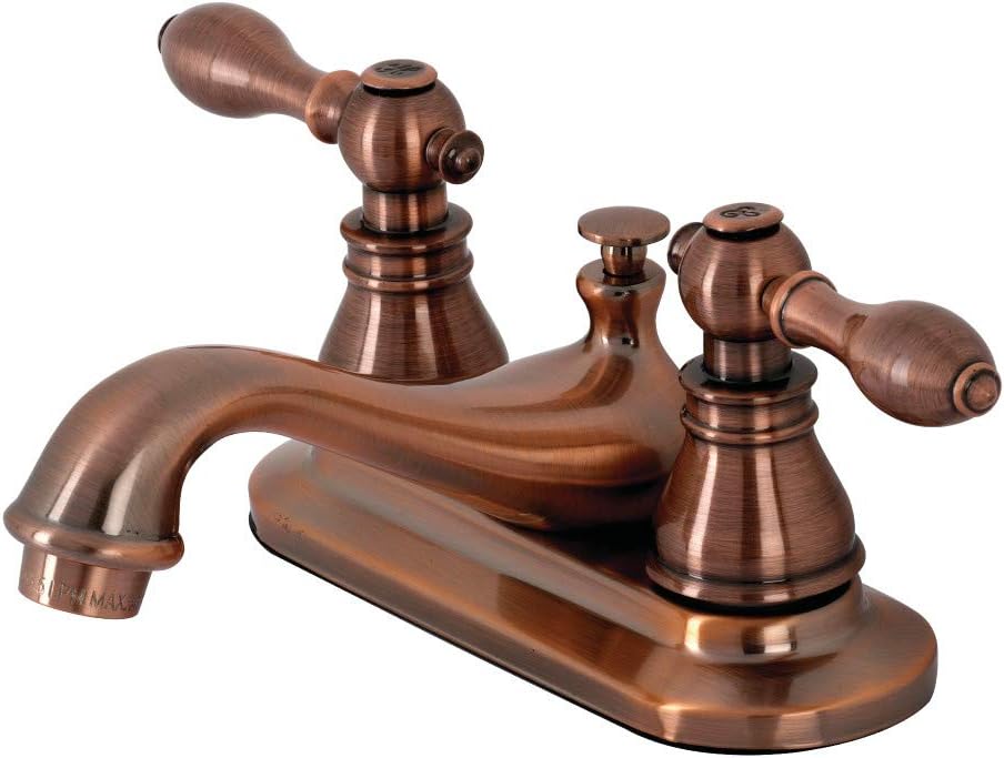 Kingston Brass KB606ACL American Classic 4' Centerset Bathroom Faucet, Antique Copper