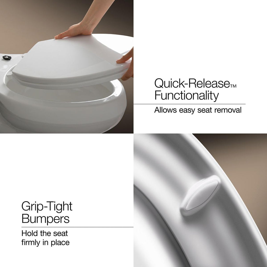 KOHLER CACHET® Nightlight Soft Close Toilet Seat Elongated, ReadyLatch®, Grip-Tight Hardware, Dune (Pack of 2)