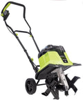 Earthwise Power Tools by ALM TC722011 11-Inch 2x20-Volt Lithium-Ion Cordless Electric Garden Tiller Cultivator, 2x20 Volt 4Ah Battery and Charger Included, Green