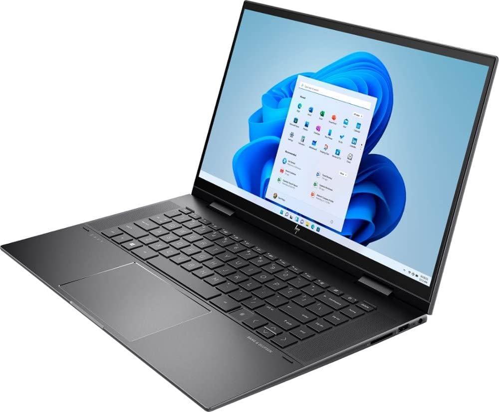HP Envy X360 2-in-1 15.6 Inch FHD Touchscreen Laptop, AMD Six-Core Ryzen 5 5500U (Beat i7-7500U), 12GB RAM, 512GB PCIe SSD, Backlit Keyboard, Fingerprint Reader, Windows 10