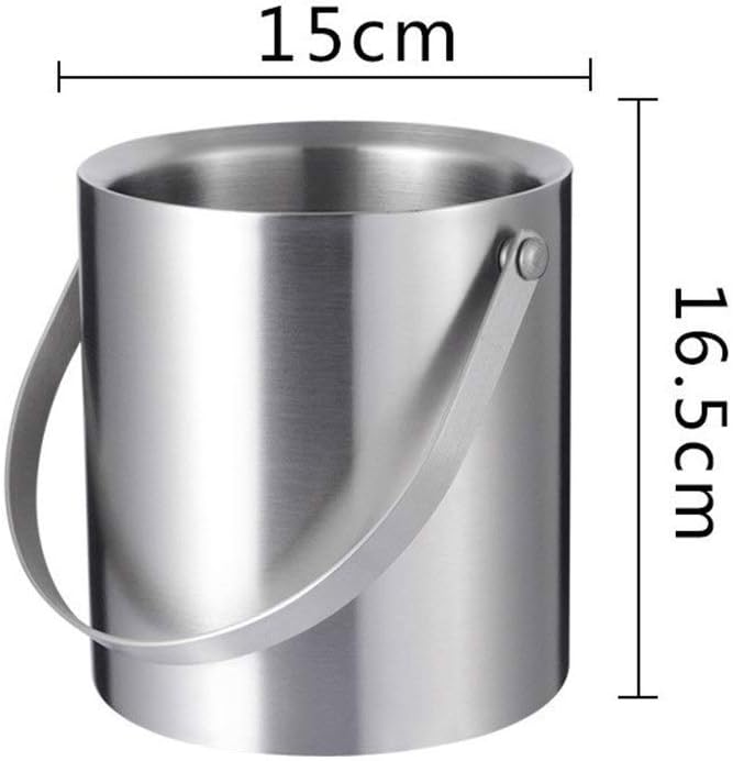 ice bucket, Ice Bucket Bar Stainless Steel Ice Bucket Red Wine Ice Bucket Double Insulation Champagne Ice Bucket Beer Ice Bucket Home