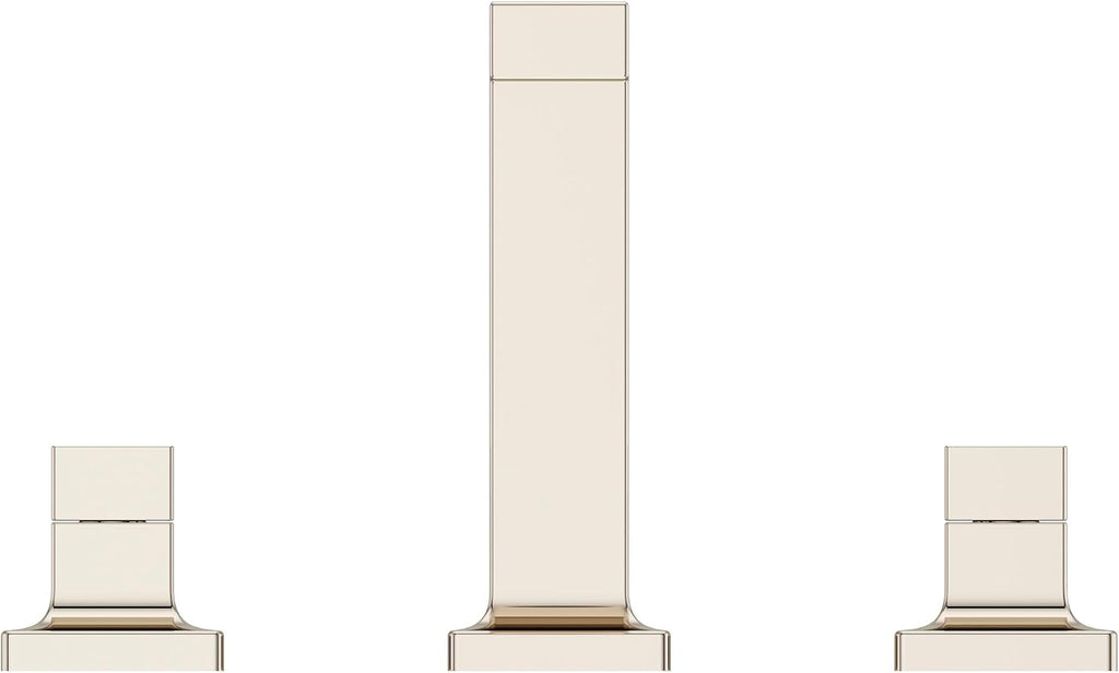 Pfister, LG49-VRV2BG, Verve 1.2 GPM Widespread Bathroom Faucet with Pop-Up Drain Assembly and Push & Seal and UltraSeal Technologies - Less Handles, Brushed Gold