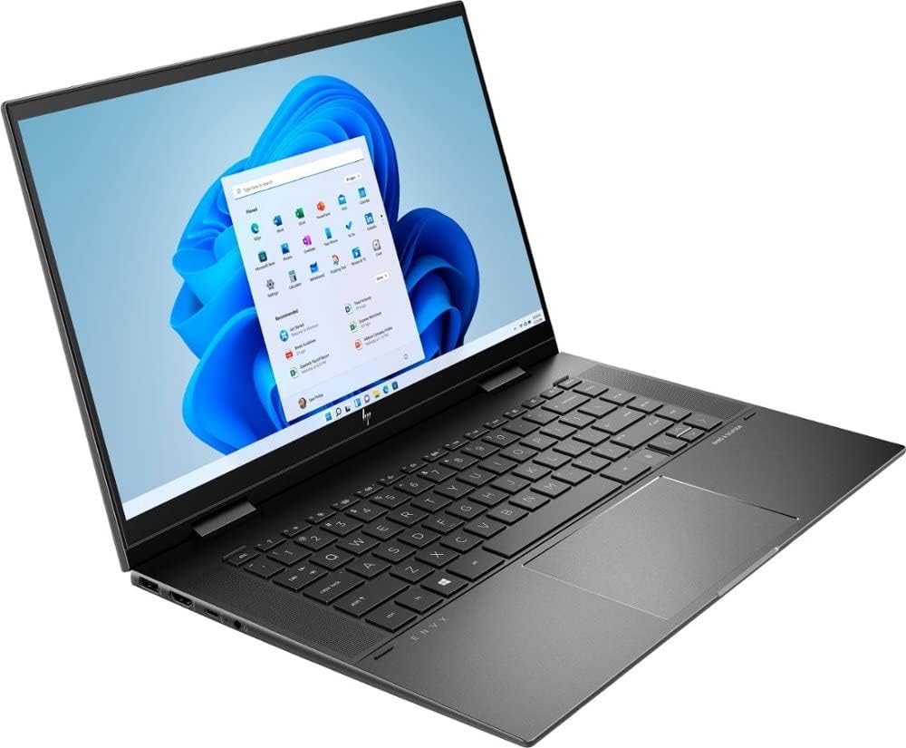HP Envy X360 2-in-1 15.6 Inch FHD Touchscreen Laptop, AMD Six-Core Ryzen 5 5500U (Beat i7-7500U), 12GB RAM, 512GB PCIe SSD, Backlit Keyboard, Fingerprint Reader, Windows 10