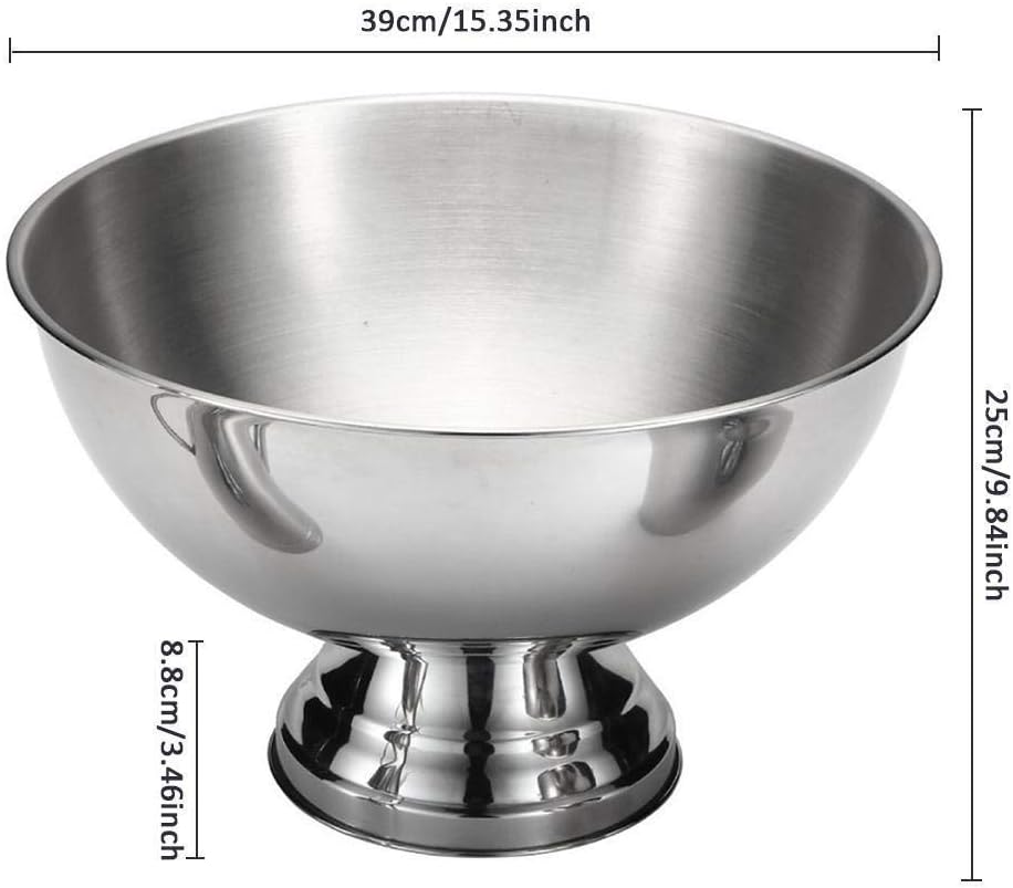Stainless Steel Ice Bowl, Metal Bar Beer Bucket, Champagne Red Wine Ice Bucket, Fried Ice Cream Bowl Salad Dessert Cup