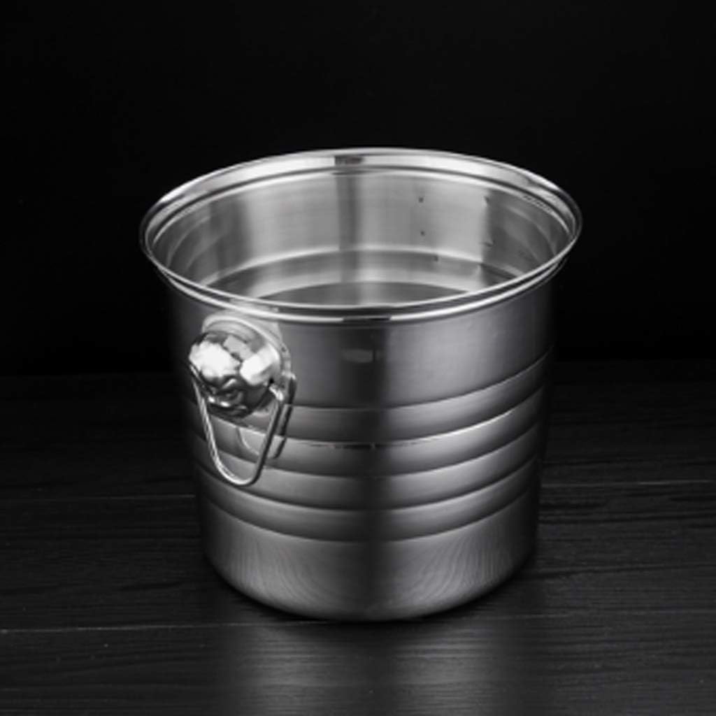Thick Stainless Steel Champagne Barrel Red Wine Beer Ice Bucket Bar Spit (size: 3 Liters)
