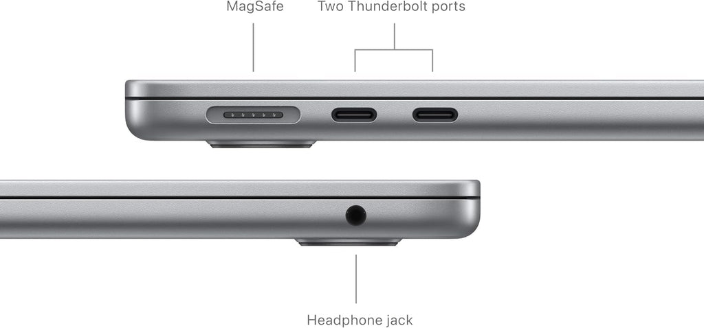 2024 Apple MacBook Air with Apple M3 chip (15-inch, 8GB RAM, 256GB SSD Storage) (QWERTY English) Space Gray (Renewed Premium)