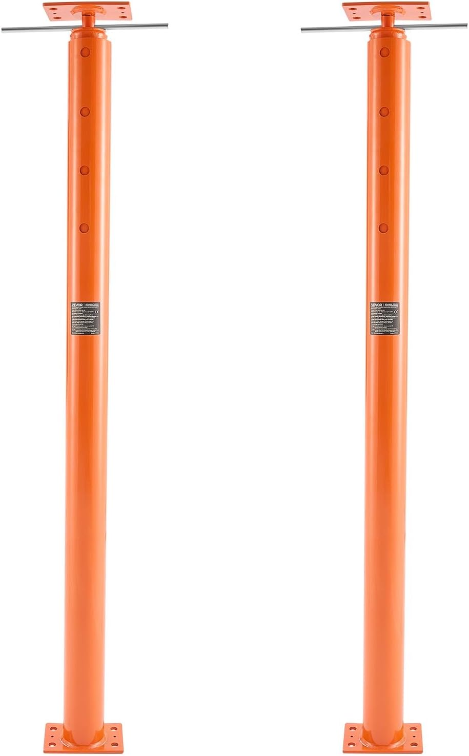 VEVOR House Floor Jacks, 2 Pack 54-150 Inch Height Range, 11200 lbs Max Load Capacity, Adjustable Support Beam Basement Jack Post Pole for Leveling, Lift Steel Telescoping Post for Temporary Support