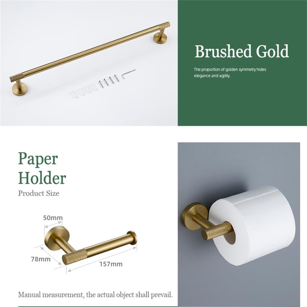 Towel Rack Bathroom Accessories Towel Holder Bathrobe Hook Brass Knurled Screw Bathroom Hardware Set Shelf for Towels Paper Towels Towel Holder 60 Pieces (Handtuchhalter60)