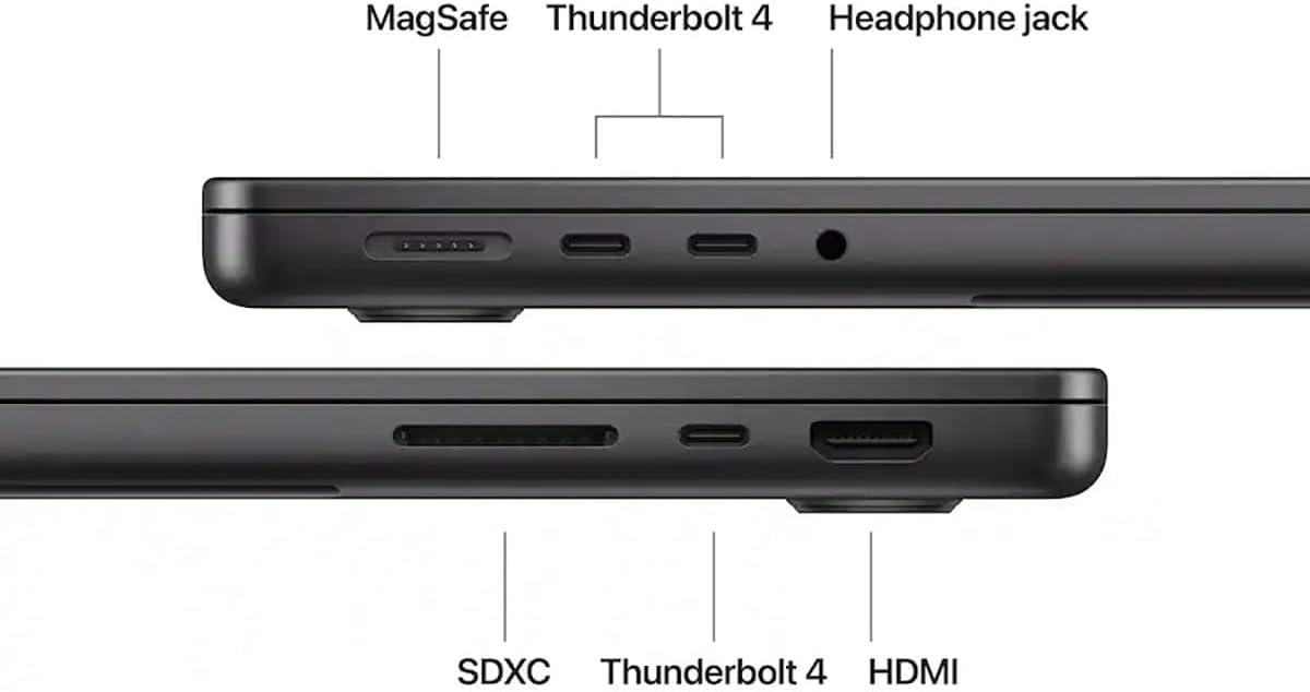 Apple MacBook Pro 14' with M5 Chip, 10-Core CPU and 10-Core GPU, Late 2025 - Space Black, Standard, 32GB Memory, 70W Adapter, 512GB SSD