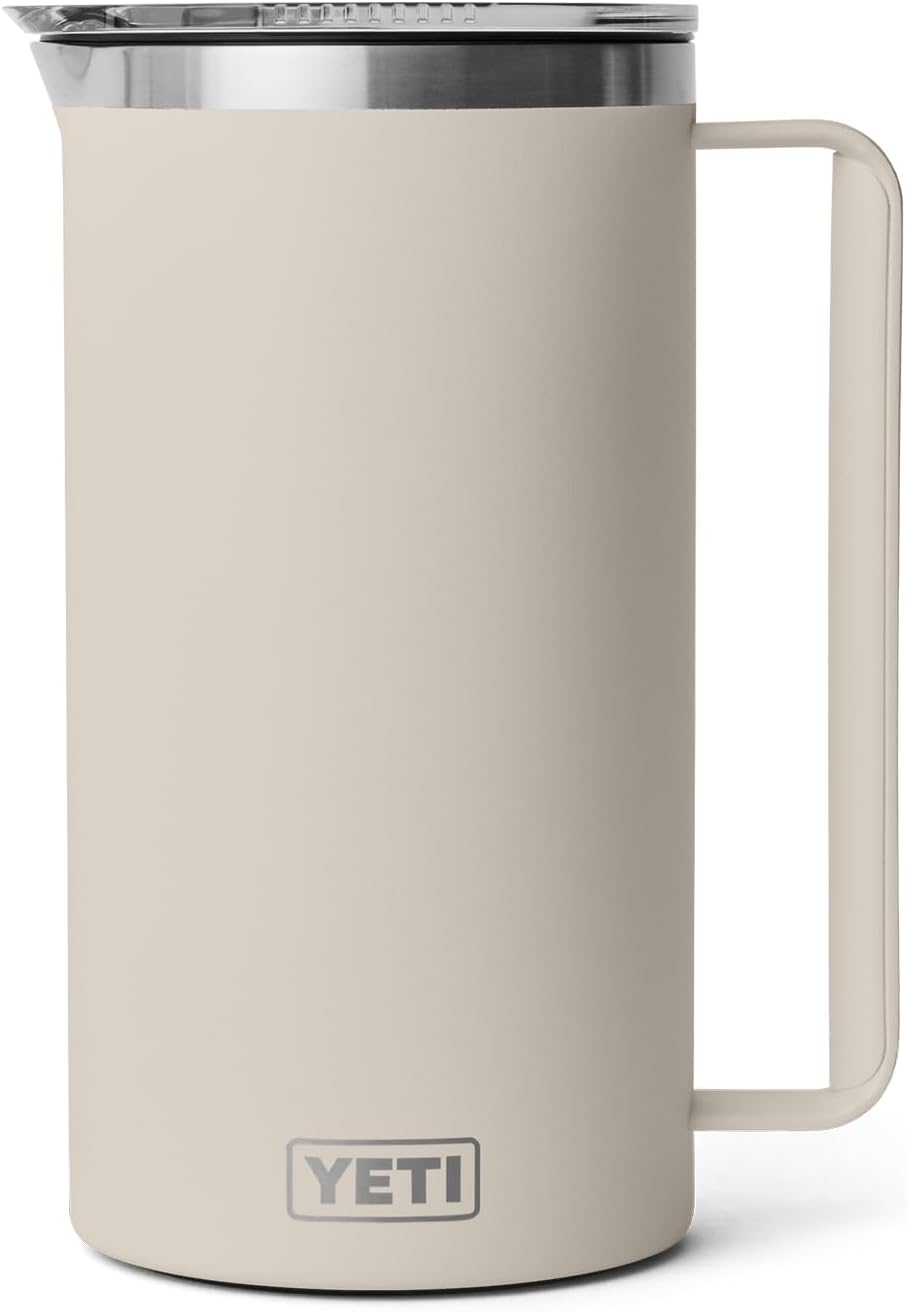 YETI Rambler 64 oz Pitcher, Vacuum Insulated, Stainless Steel with MagSlider Lid, Cape Taupe