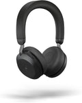 Jabra Evolve2 75 PC Wireless Headset with 8-Microphone Technology - Dual Foam Stereo Headphones with Advanced Active Noise Cancelling, USB-A Bluetooth Adapter and MS Teams-Compatibility - Black