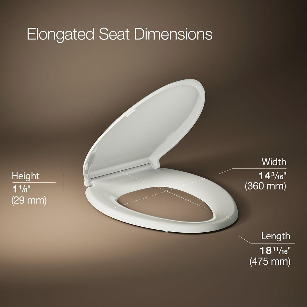 KOHLER CACHET® Nightlight Soft Close Toilet Seat Elongated, ReadyLatch®, Grip-Tight Hardware, Dune (Pack of 2)