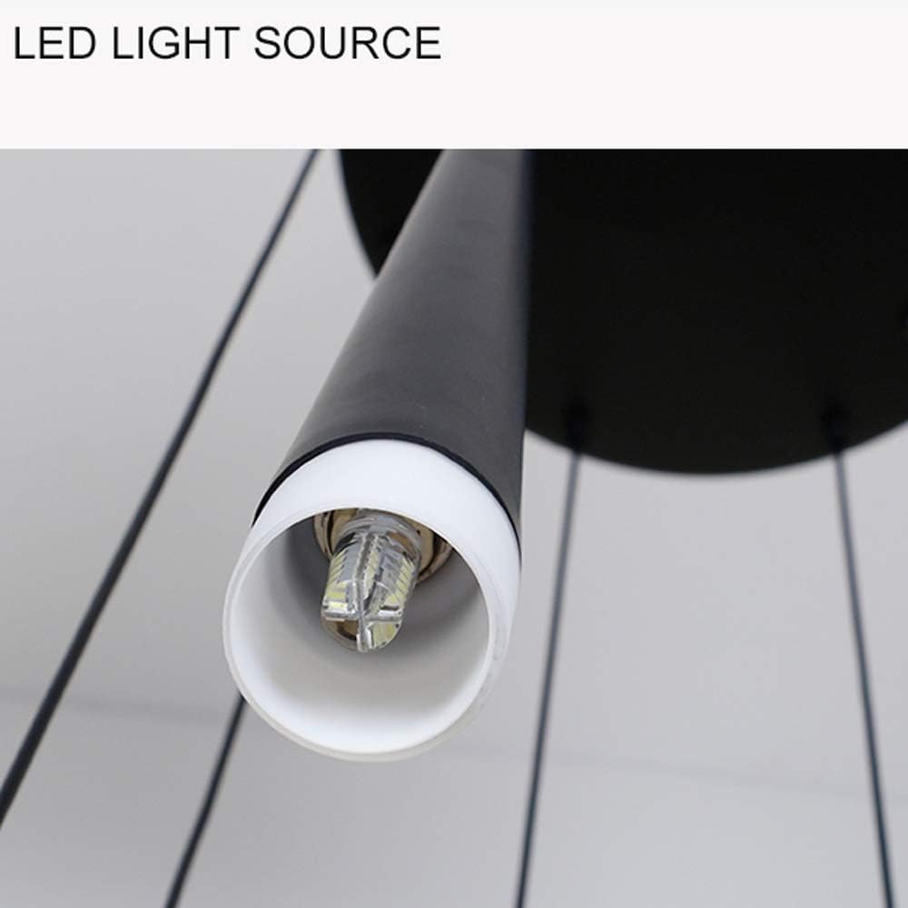 15 Lamps Long Villa Stair Chandeliers Modern Led Light Black Wrought Iron Ceiling Light Fixture for Living Room Dining Room Bedroom Corridor Bar Kitchen Bathroom (Size/Black/15Heads60*300Cm