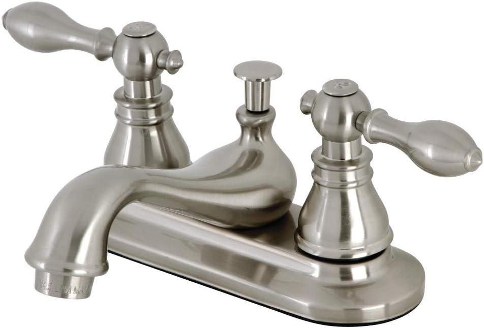 Kingston Brass KB608ACL American Classic 4' Centerset Bathroom Faucet, Brushed Nickel