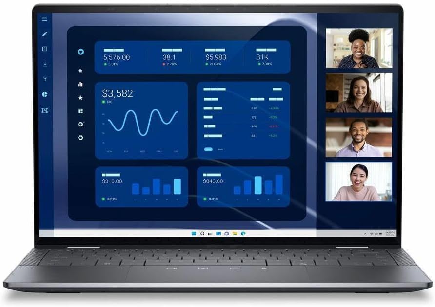 Dell Latitude 9450 2-in-1 Laptop 2025 14' WQXGA 2560 x 1600 Touchscreen, Intel Core Ultra 7 165U vPro Intel Graphics 16GB LPDDR5 512GB SSD Backlit KB FP Wi-Fi 1080p + IR Camera Windows 10 Pro