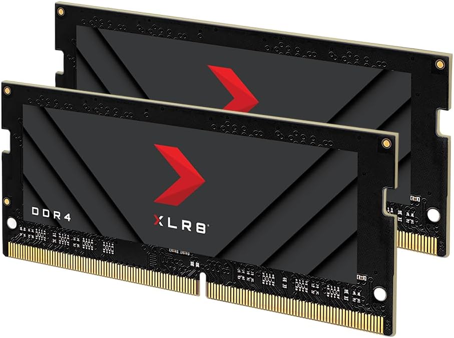 PNY XLR8 Gaming 32GB (2x16GB) DDR4 DRAM 3200MHz (PC4-25600) CL20 1.2V Dual Channel Overclocked Notebook/Laptop (SODIMM) Computer Memory Kit – MN32GK2D43200X