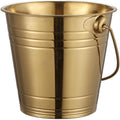 JSEIAJB Stainless Steel Ice Bucket Bar KTV Champagne Beer Red Wine Supplies Snack Bucket Portable Gold(Gray)