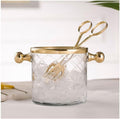 Ice Bucket Ice Bucket for Freezer Champagne Bucket Brass Glass Ice Bucket with Ice Clip Household Ice Cube Red Wine Small Ice Bucket Ice Buckets Party Cooler Drink Cooler