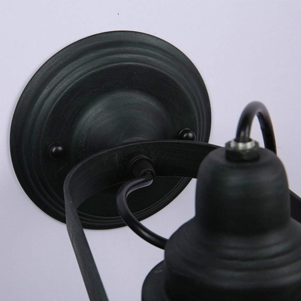 Retro Industrial Wall Sconce Single Head Adjustable Black Baking Paint Wrought Iron Wall Illumination Hollow Lampshade Brushed Nickel Bathroom Wall Lantern,Modern Design