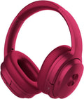 Hi-Fi Stereo Wireless Over-Ear Headphones Bluetooth 5.0 Headsets ANC Active Noise Cancelling Foldable Headphones with Mic Soft Protein Earpads for Sports/TV/Work,Purple