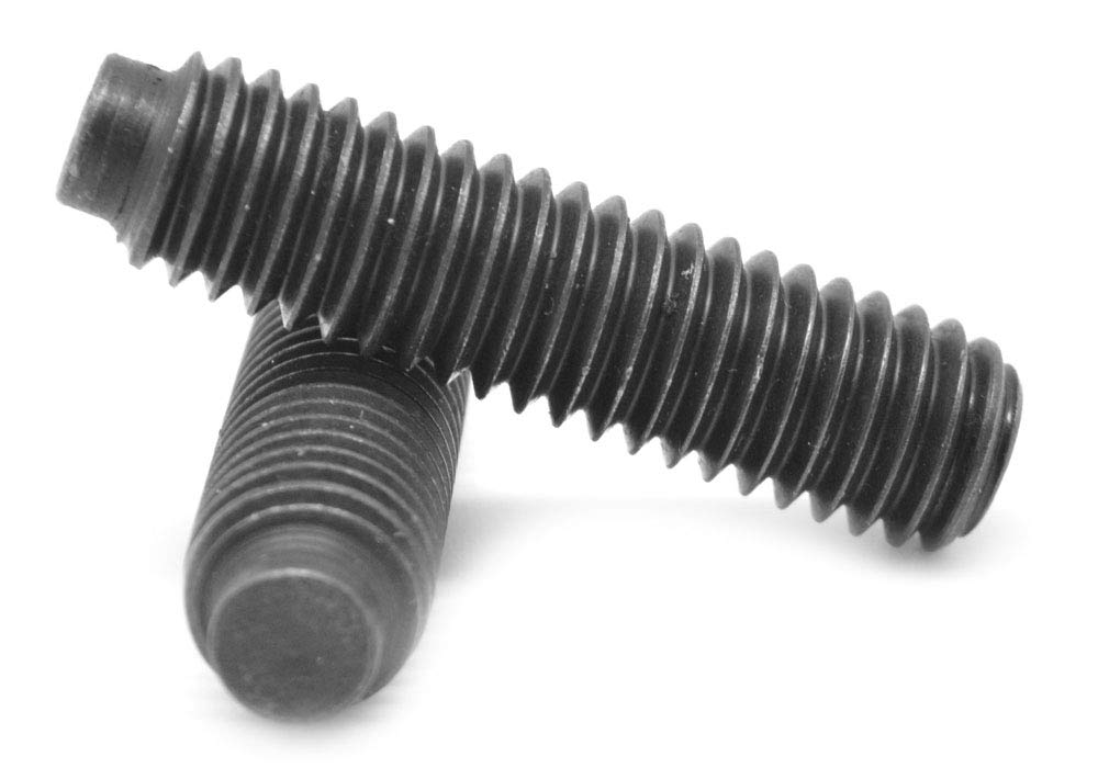 1/4'-28 x 3/4' Fine Thread Socket Set Screw Half Dog Point Alloy Steel Black Oxide Pk 2500