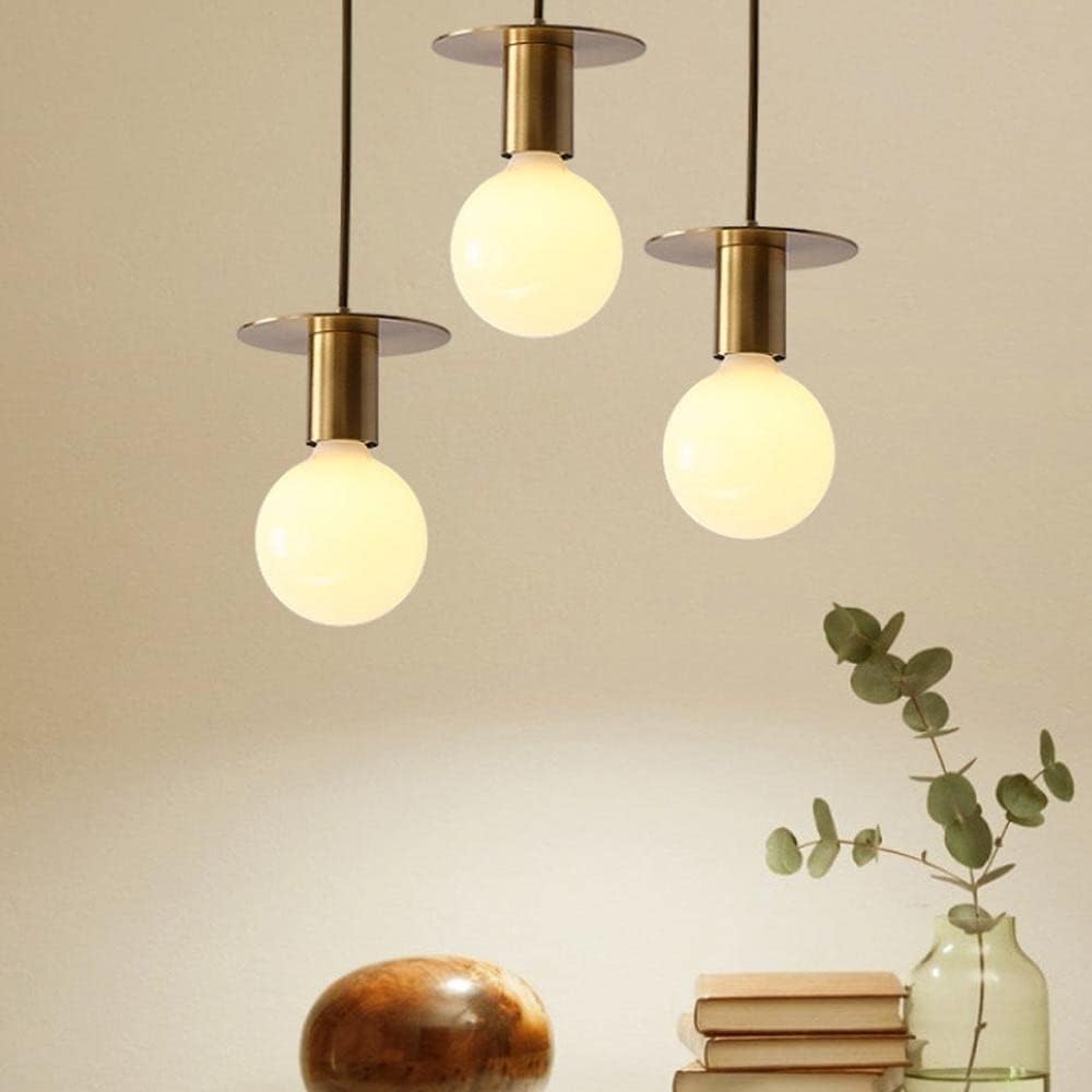 Ball-Shaped Glass Chandelier Lampshade - Modern Style Pendant Lamp E27 Screw Single Head Lighting Fixtures Attic Bedside Study Decoration Hanging Light,Modern Design