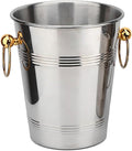 JSEIAJB Stainless Steel Ice Bucket Champagne Bucket KTV Bar Portable Red Wine Bucket