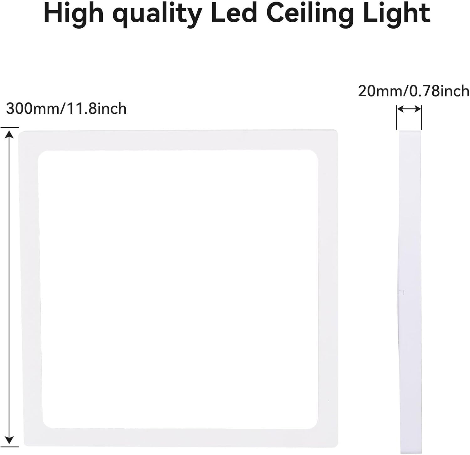12Pack 12inch Square White 3200LM LED Flush Mount Ceiling Light,28W White 6000K Slim Surface Mount Ceiling Light Fixture for Kitchen Bedroom Living Room