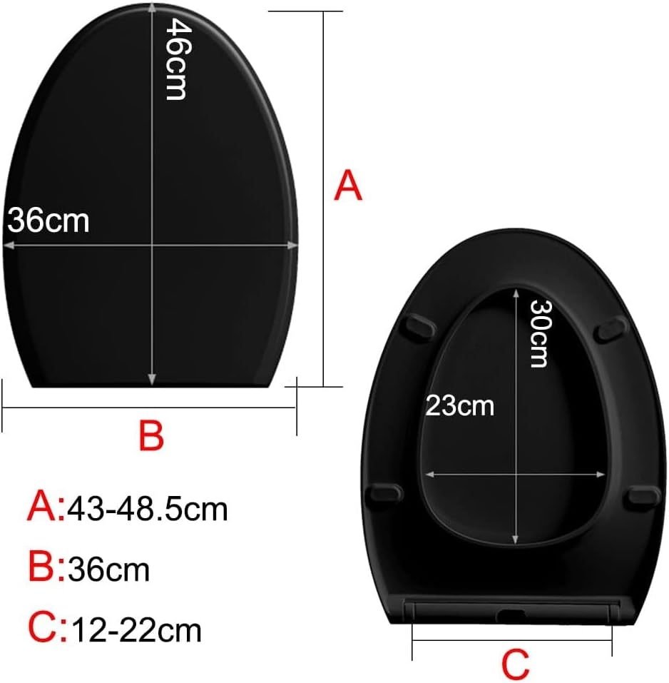 Toilet Seat Soft-Close Toilet Seat with Cover, Urea-Formaldehyde Toilet Seats, A Variety of Styles Available, Top Fixed Toilet Seat,Flat V